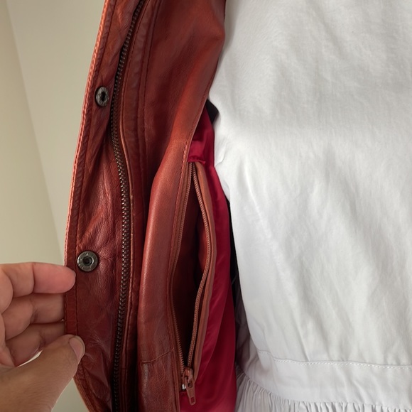 Tru culture:Decadent Cognac Corset Distressed Leather Jacket Size S. - Picture 12 of 16